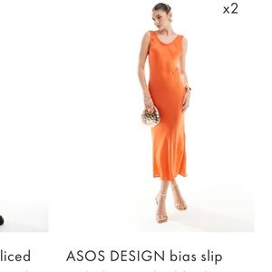 Orange Slip Dress